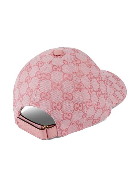 Gucci gg canvas pink hat